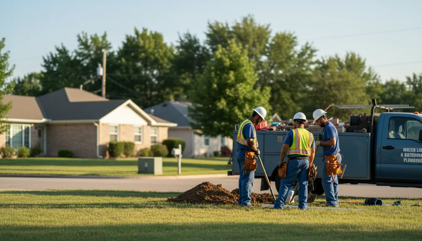 Residential water line and bathroom plumbing service in Hoxie, AR